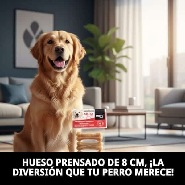 Hueso prensado duradero para perros pequeños, snack natural y resistente para masticar.