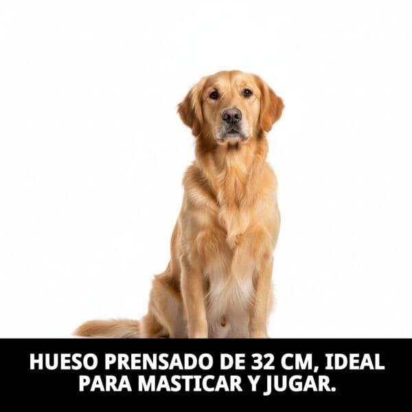 Hueso prensado natural para masticar perros medianos, duradero y saludable.