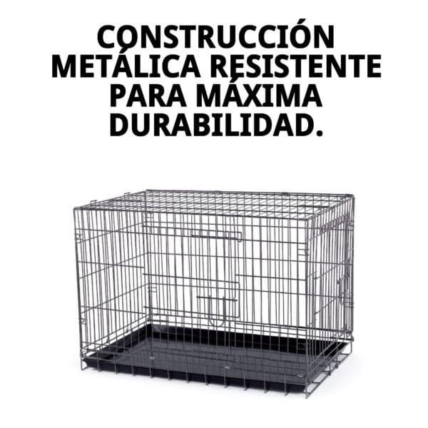 Jaula metálica grande para perros, segura, plegable y resistente para mascotas grandes. Ideal para uso doméstico y viajes.