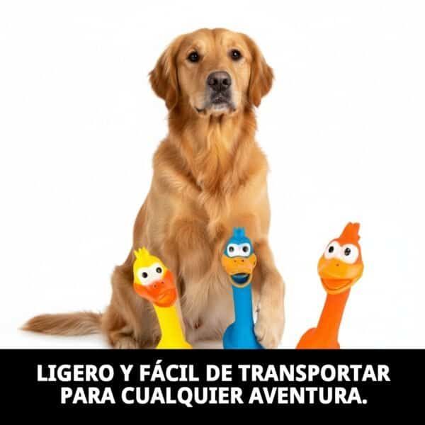 Juguete de látex con sonido para perros, resistente y divertido, ideal para jugar y morder.