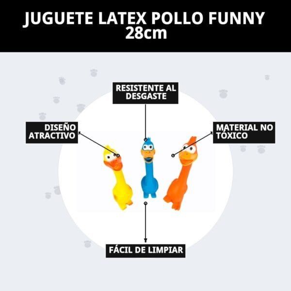 Juguete de látex duradero con sonido para perros, resistente, no tóxico, fácil de limpiar y con diseño atractivo.