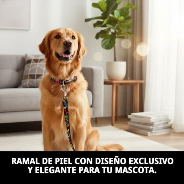 Correa piel para perros con diseño exclusivo y elegante.