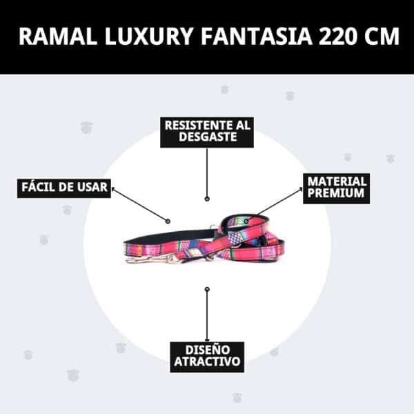 Correa para mascotas de 220 cm con diseño atractivo y material premium. Resistente y fácil de usar.