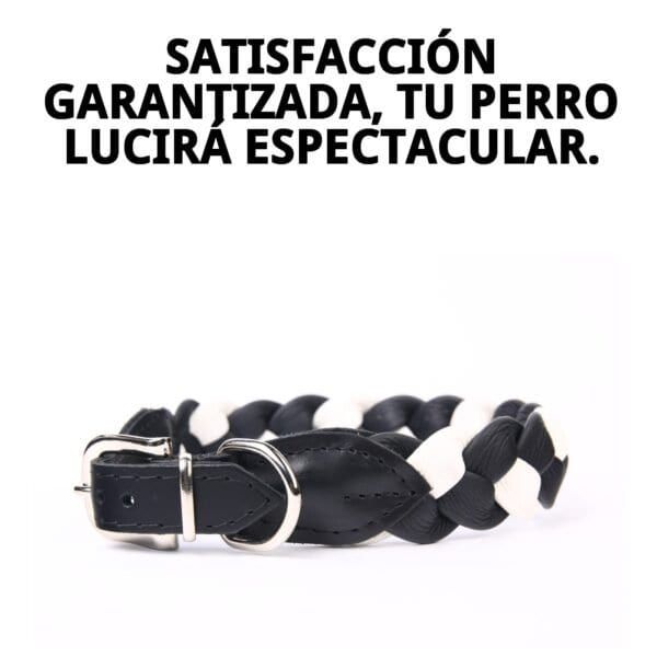 Correa para perros de piel trenzada, 50 cm de longitud, elegante y resistente.