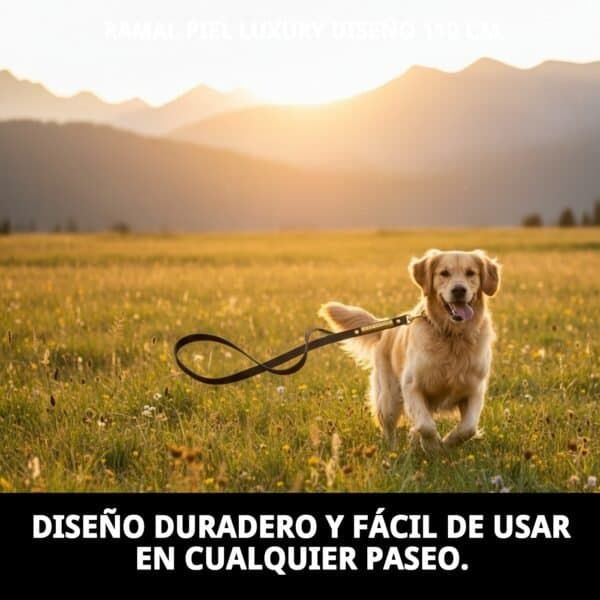Correa para perro de piel de lujo, resistente y duradera, ideal para paseos diarios.
