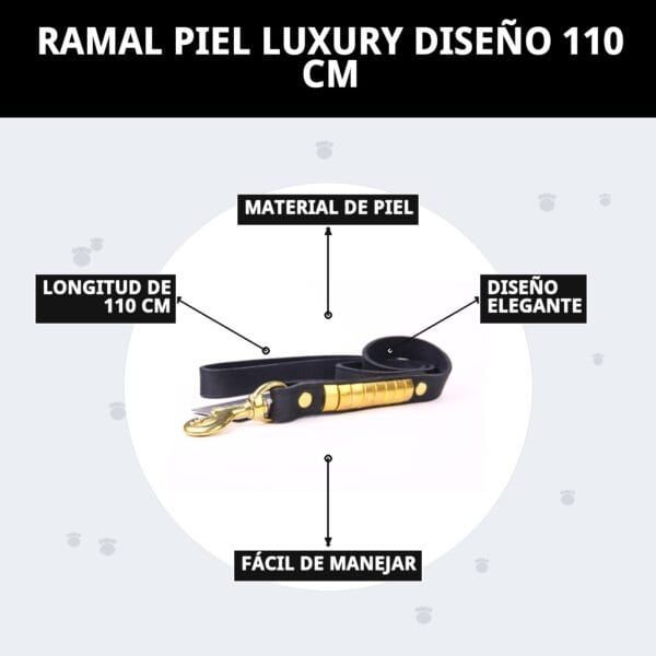 Correa de piel fina y duradera, 110 cm de longitud, diseño elegante para mascotas.
