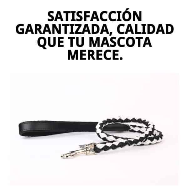 Correa para mascotas de piel trenzada y resistente, ideal para perros de tamaño mediano a grande. Calidad y durabilidad garantizadas.
