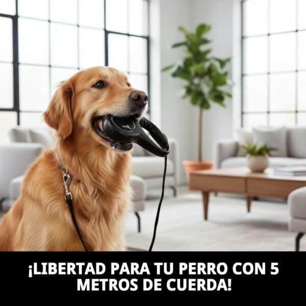 Correa extensor para perros de 5 metros, control seguro, libertad de movimiento, la mejor a todoMASKOTAS.