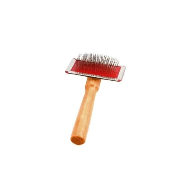 Rascador para gatos con madera de bambú y cerdas resistentes, ideal para el entretenimiento de tu felino.