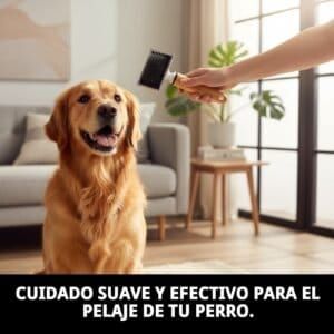 Cepillo metálico Moly Confort para perros y gatos pequeños, cuidado delicado.