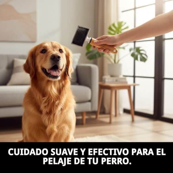 Cepillo metálico Moly Confort para perros y gatos pequeños, cuidado delicado.