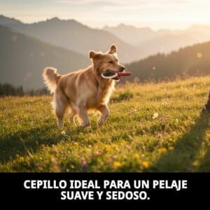 Cepillo de púas Moly Confort para perros y gatos, peine suave y eficaz para un pelaje sedoso.