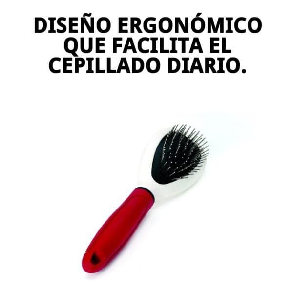 Cepillo de púas simple Moly Confort para perros y gatos, fácil de usar y eliminar pelo suelto.