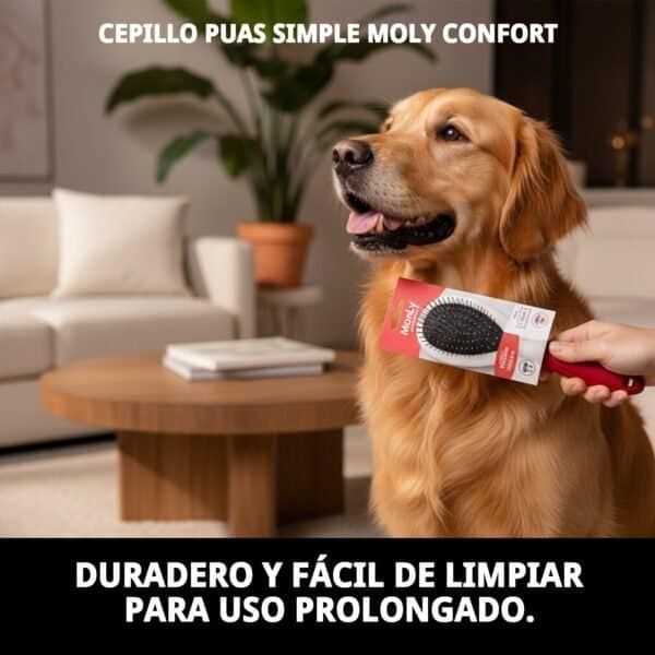 Cepillo de púas para mascotas, fácil de limpiar y duradero - TodoMASKOTAS.