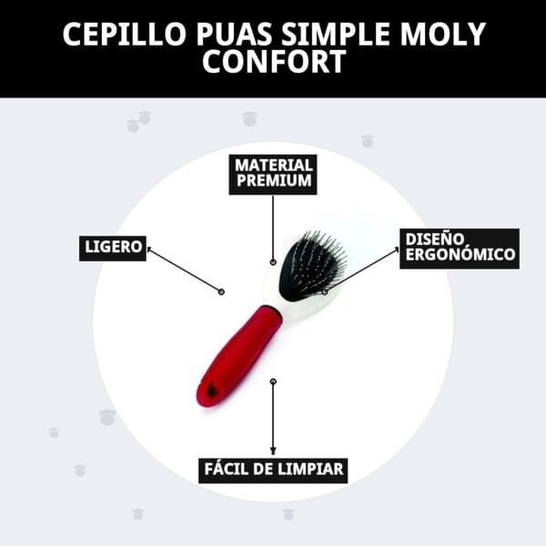 Cepillo suave para perros y gatos, fácil de limpiar, ergonómico y ligero. Ideal para un cuidado eficaz y cómodo de tu mascota.