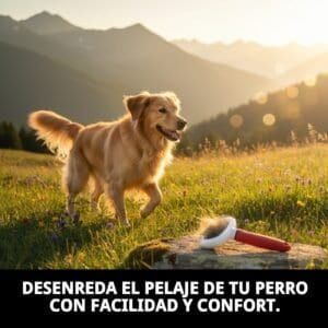 Cepillo de mascotas para pelo suave y preciso, ideal para perros y gatos de tamaño pequeño.