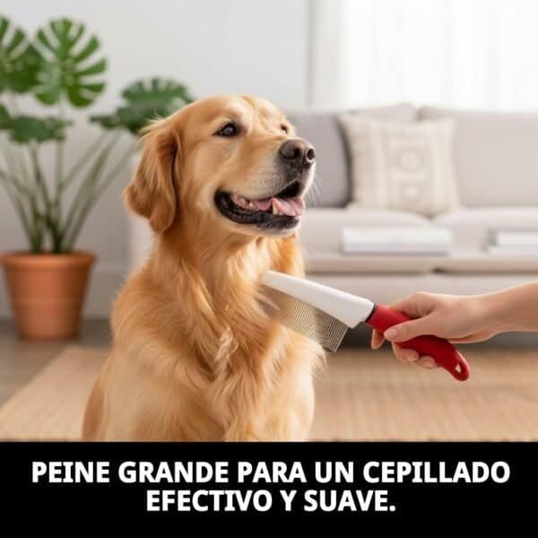 Cepillo para perros de pelo medio y largo. Cuidado suave y efectivo.