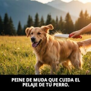 peine muda moly confort | herramienta profesional para reducir la caída de pelo en perros y gatos
