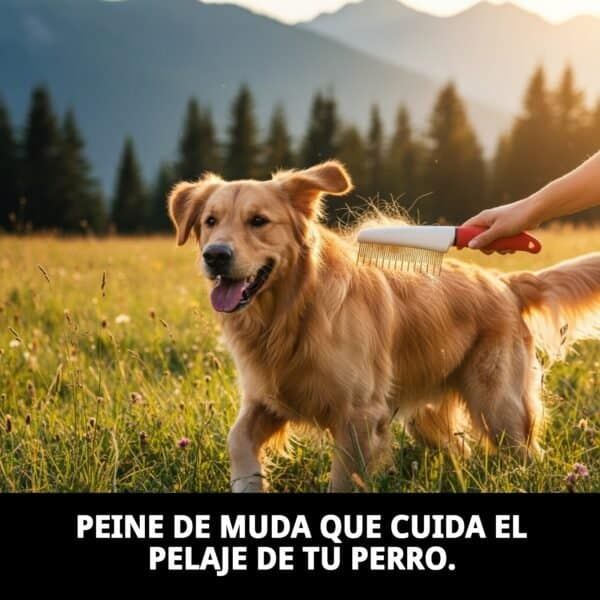 peine muda moly confort | herramienta profesional para reducir la caída de pelo en perros y gatos