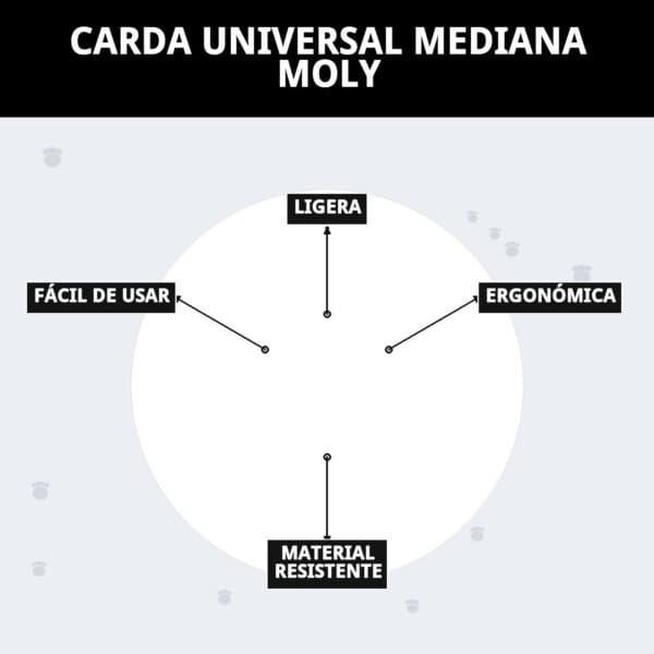 Cepillo para perros y gatos pelaje medio largo.