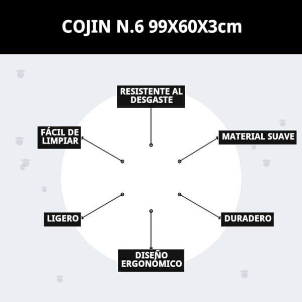 cojin n.6 99x60x3cm