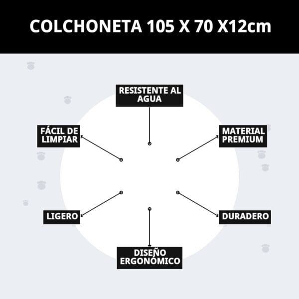 colchoneta 105 x 70 x12cm