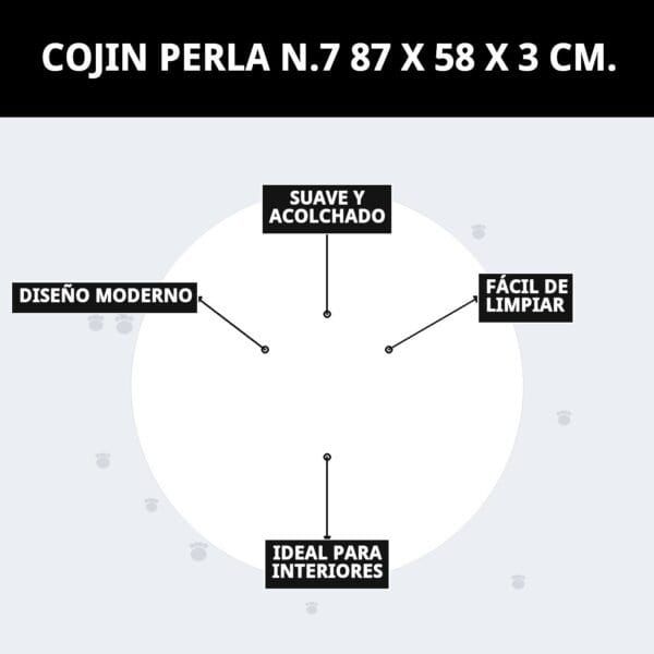 cojin perla n.7 87 x 58 x 3 cm.