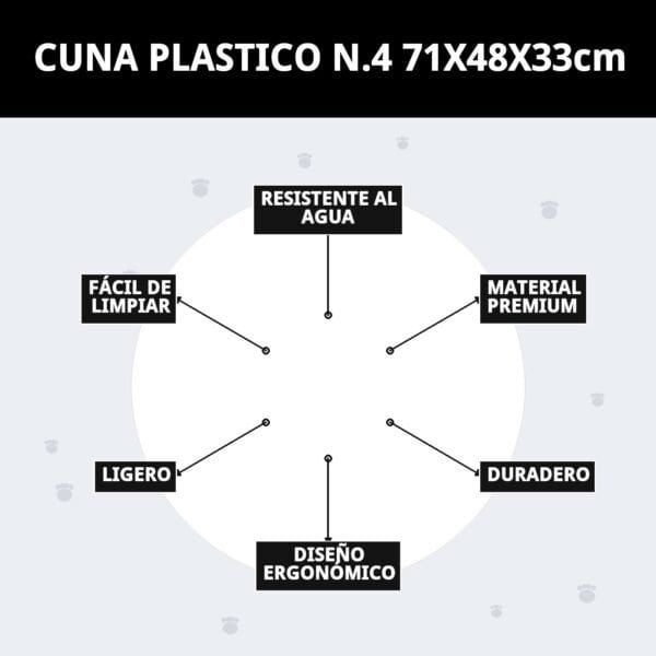 cuna plastico n.4 71x48x33cm