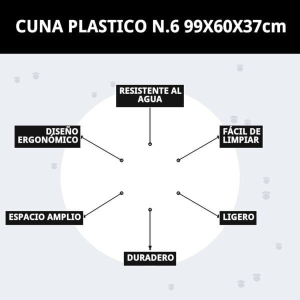 cuna plastico n.6 99x60x37cm