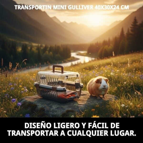 transportín mini gulliver 40×30×24 cm | caja de transporte segura para perros y gatos pequeños