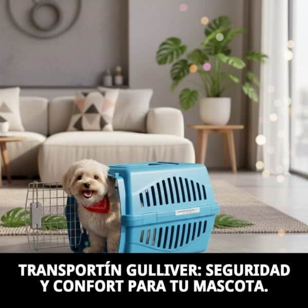 transportín gulliver n.º 1 48×32×31 cm | transportín de plástico seguro para perros y gatos pequeños