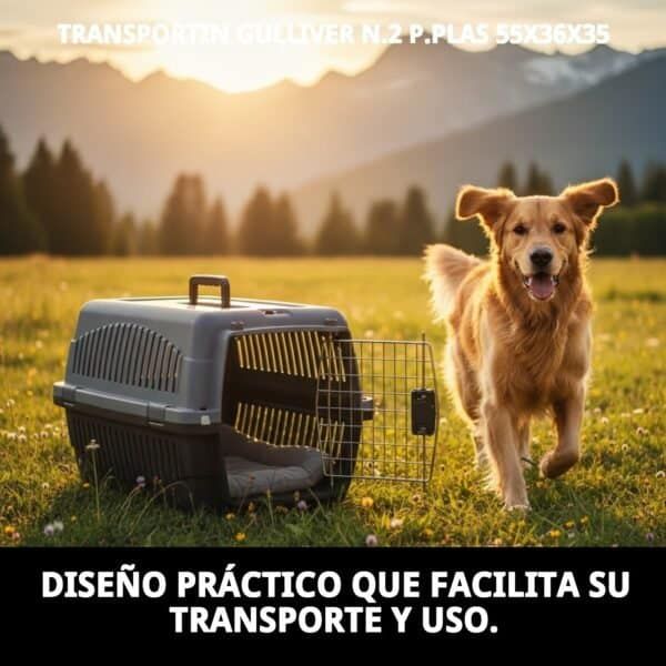 transportín gulliver n.º 2 55×36×35 cm | transportín de plástico resistente para perros y gatos
