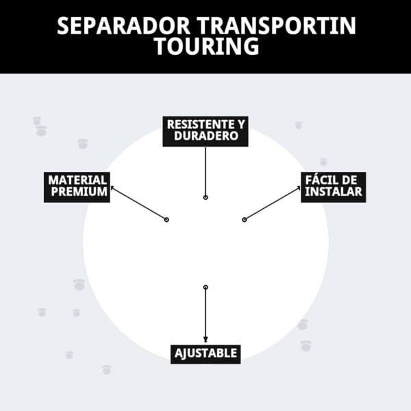 separador para transportín touring stefanplast | división interior segura y funcional