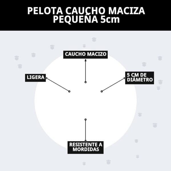 pelota caucho maciza pequeÑa 5cm