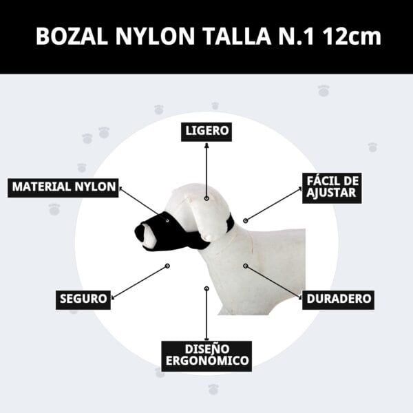 bozal nylon talla n.1 12cm