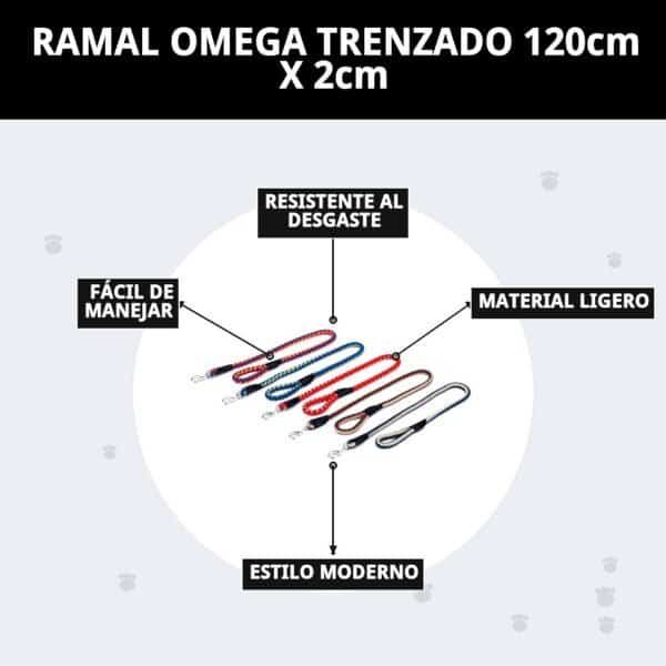 ramal omega trenzado 120cm x 2cm