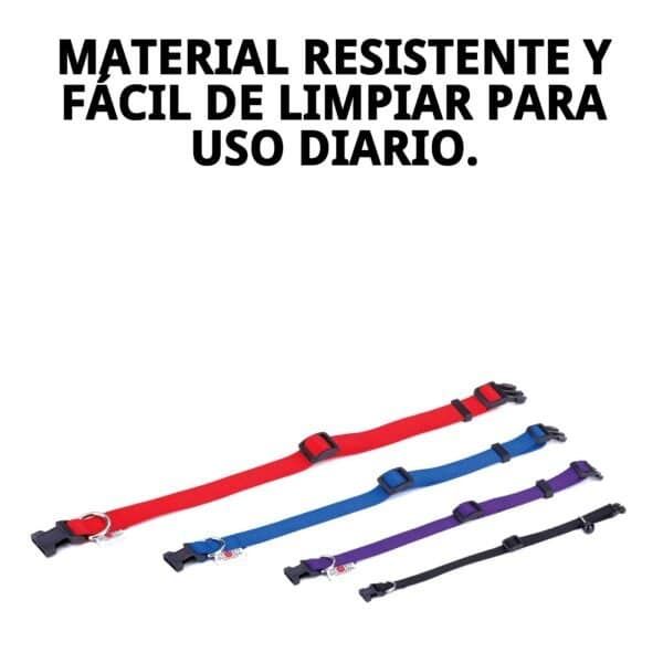 collar nylon liso 25 40cm x 1,5cm