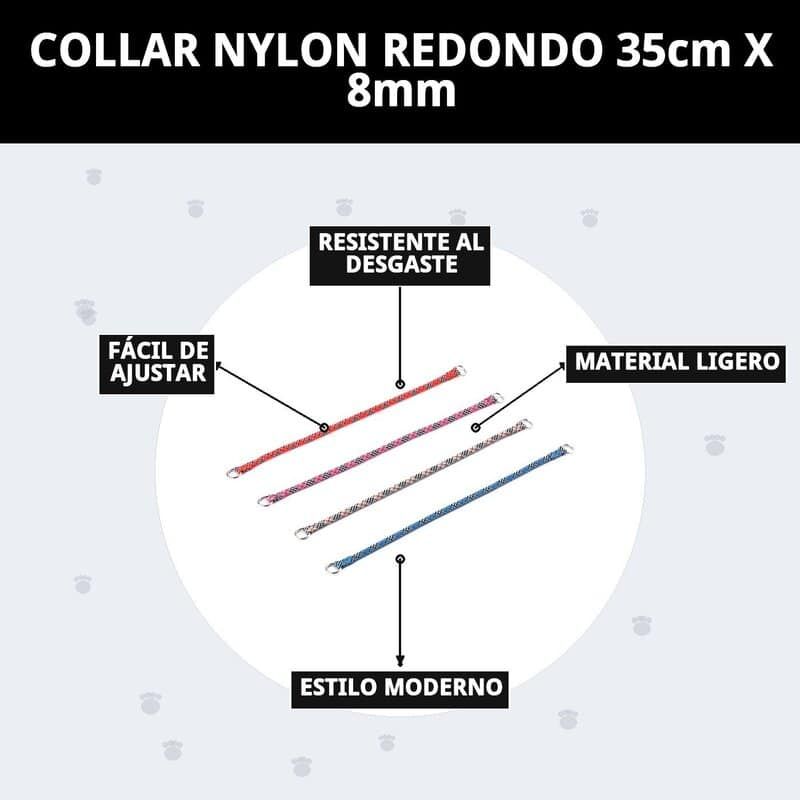 collar nylon redondo 35cm x 8mm