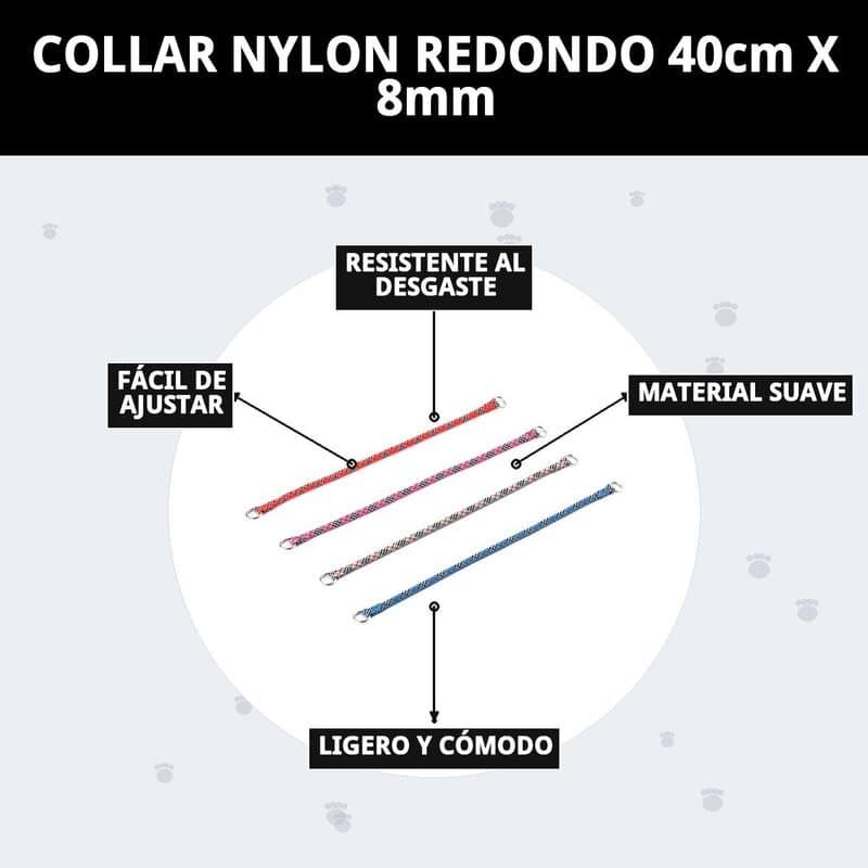 collar nylon redondo 40cm x 8mm