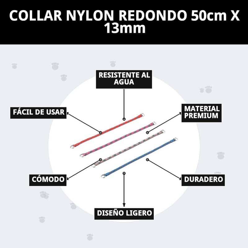 collar nylon redondo 50cm x 13mm