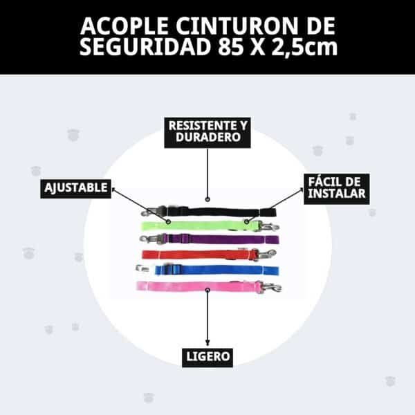 acople cinturon de seguridad 85 x 2,5cm