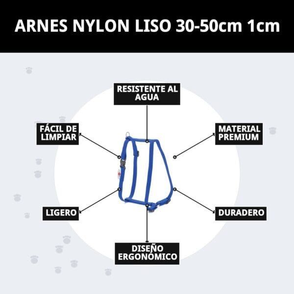 arnes nylon liso 30 50cm 1cm