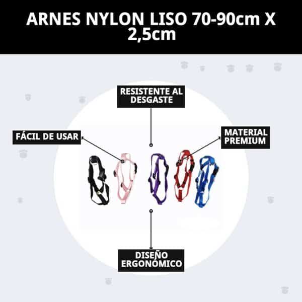 arnes nylon liso 70 90cm x 2,5cm