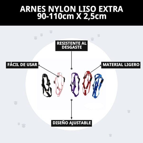 arnes nylon liso extra 90 110cm x 2,5cm