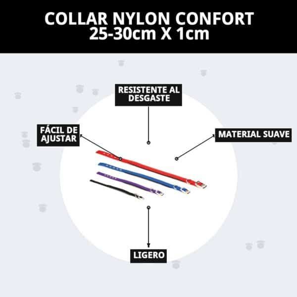 collar nylon confort 25 30cm x 1cm