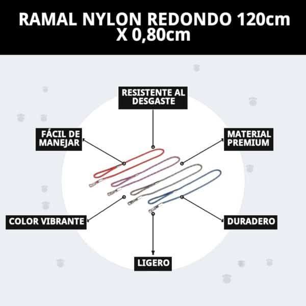 ramal nylon redondo 120cm x 0,80cm