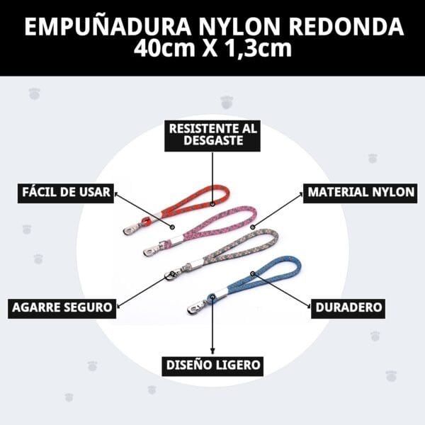 empuÑadura nylon redonda 40cm x 1,3cm