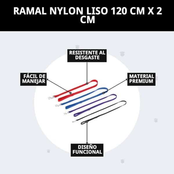 ramal nylon liso 120 cm x 2 cm