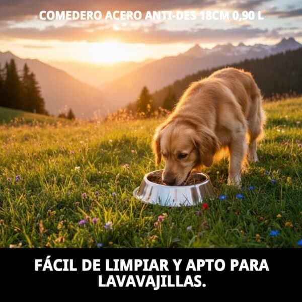 comedero acero anti des 18cm 0,90 l