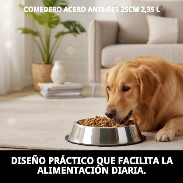 comedero acero anti des 25cm 2,35 l